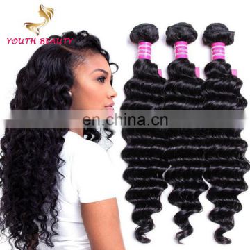 Fast shipping 9A grade 100% brazilian human virgin hair weaving in deep wave cuticle aligned hair