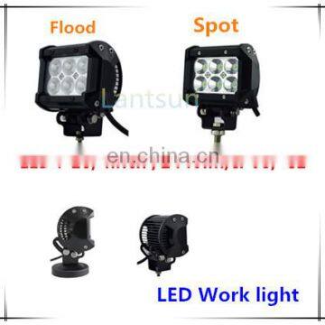 4inch 6pcs*3W LED light bar Spot flood beam 12V 24V offroad double row led bar light