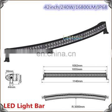 2014 newest 42" 240w led curved light bar Spot /Combo light bar, 4x4 led curved bar