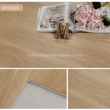 SPC floor plastic flooring sheet tiles slotted click lock 5.0mm thickness 0.3mm wear layer