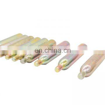 High Pressure Food Grade 8g 12g 16g 33g 60g Mini N2o Co2 Cartridge Small Co2 Gas Cylinder Made in China