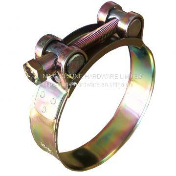 Galvanized steel W1 single bolt hose clamp