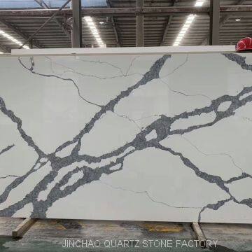 Artificial calacatta quartz stone slab