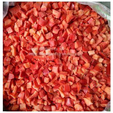 Frozen RED pepper dices