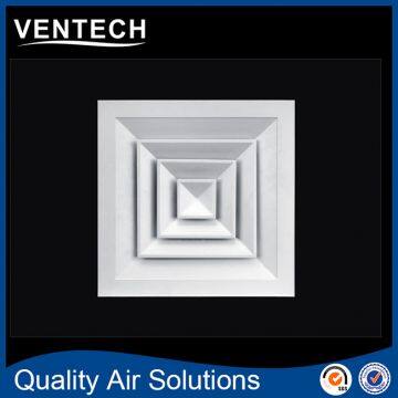 Ventech China Factory Return Air Volume Control Square Ceiling 4 Way Air Diffuser photo-5