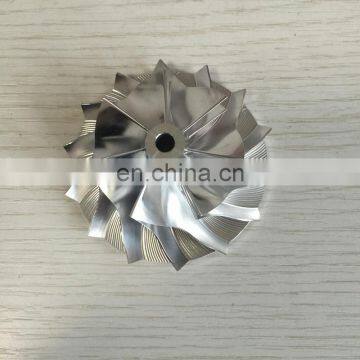 RHF4H VIFE Upgrade 43.00/63.80mm 7+7 blades high performance Turbocharger milling/aluminum 2618/Billet compressor wheel