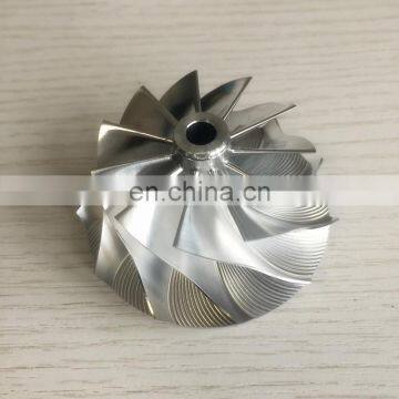 RHF5HB 46.50/59.94 мм 11+0 лопастей высокопроизводительный турбонагнетатель, блок/фрезеровка/алюминиевый компрессорное колесо 2618 для VF30/VF3 photo-2