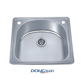 Guangdong Dongyuan Kitchenware UPC certificated D Shape Stainless Steel Single Bowl Kitchen Sinks