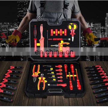 DE certified 1000V pressure insulated electrician tool set electrician set 224220A/B/CD/E