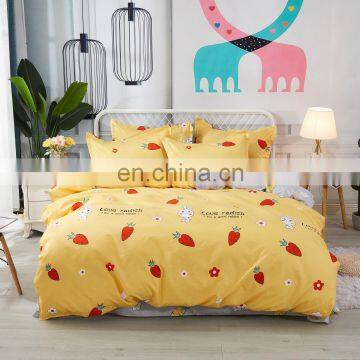 Household bedroom printed design sheets bed set 100% cotton cover bedding set