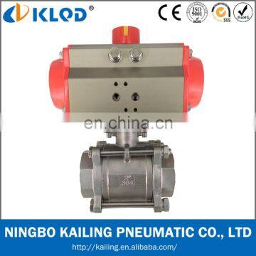 CF8M material 1000 wog pneumatic ball valve for water treatment Model Q611F-16P