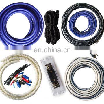 High Quality Frosted and Transparent Car Amplifier Installation Wiring Kit With Nylon Sleeve,audio Amplifier Kit