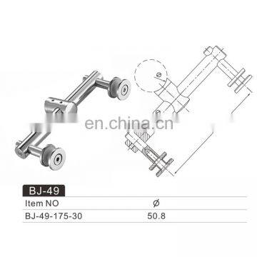 Frameless Fence Stainless Steel Balcony Stair Round Glass Clamp Mirror Satin Finish photo-5