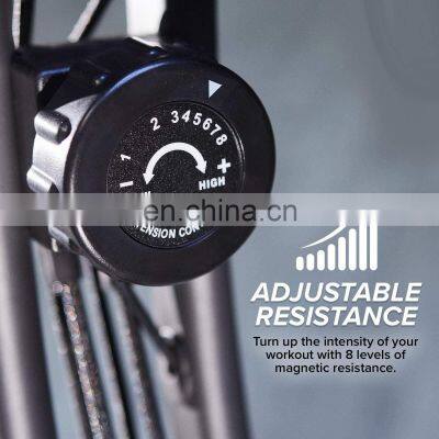 Folding Indoor Exercise Bike With Arm Resistance Bands and Heart Monitor Perfect Home Exercise Machine photo-5