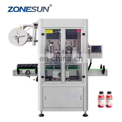 ZONESUN ZS-STB150 PVC Stretch Automatic Bottle Sleeving And Shrinking Labeling Machine For Aerosol Cans