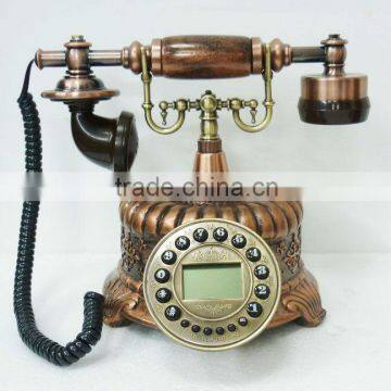 Hot selling resin corded antique telephone for hotel decoration