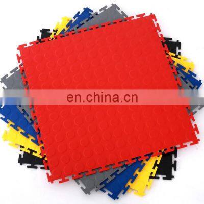 Anti slip mat PVC modular interlocking floor tiles for garage and exhibition/indoor place