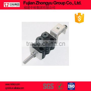 6 run SUS304 Stainless Steel fiber optic cable and power cable clamp