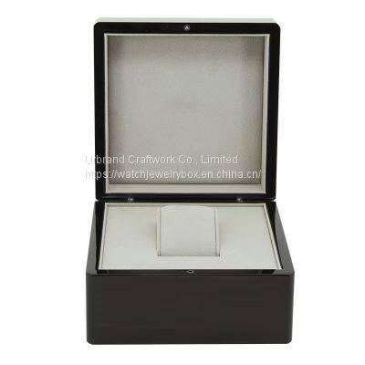 Личностно изготовленный роскошный блестящий подарочный ящик для деревянных часов из МДФ с лаком photo-4