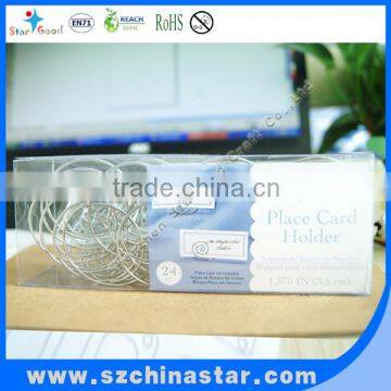 Stainless Steel Circle Place Card Holder photo-5