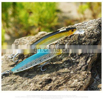 Minnow Fishing Lure  Hard Artificial Bait 3D Eyes 12cm 14g Fishing Wobblers diving 0.8m  Minnow lure