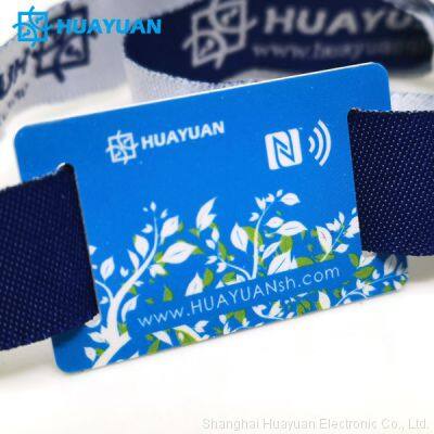 Amusement Park NTAG216 Tag RFID Transponder HF NFC Woven Wristbands photo-4
