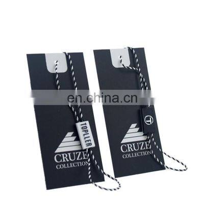 Luxury Cardboard Custom Design Printing Clothing Paper Swing Hang Tags With Cord String Card Hang Tag