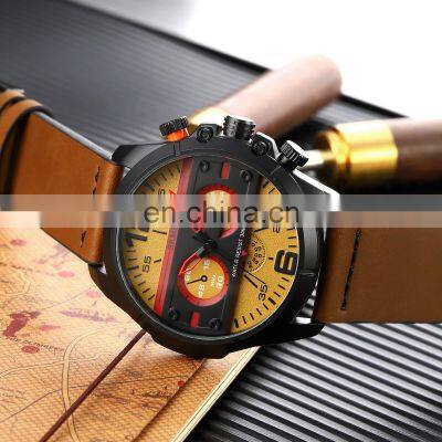 Wholesale Price SKMEI Factory 1846 Leather Strap Watch Quartz Waterproof Mens Watches