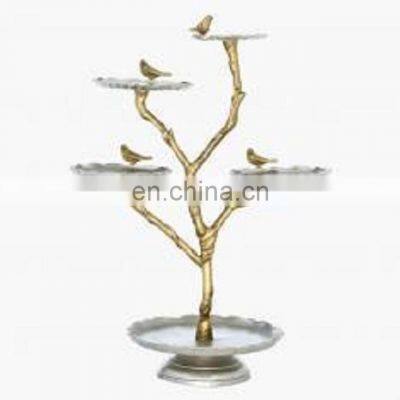 bird design metal elegant cake stand