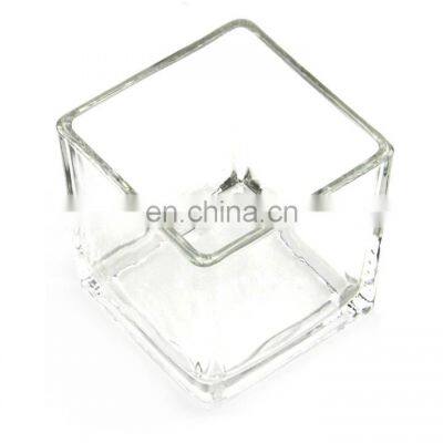 Square Cube Glass Vase/Votive Candle Holder/Tea Light Candle Holder