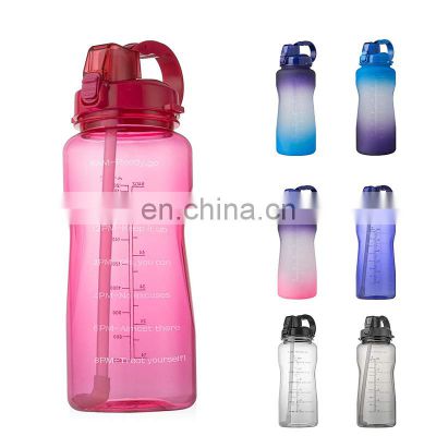 personalized high quality BPA free tritan motivational time marker recycling jug bottle 500ml