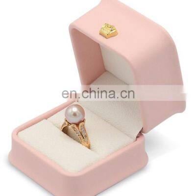 factory direct supply Custom Logo Luxury Pu leather jewelry box ring box