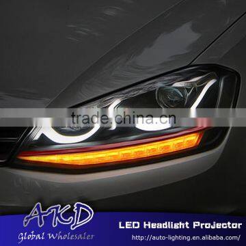 AKD Car Styling for VW Golf 7 LED Headlights C-Type 2013-2014 LED Head Lamp Projector Bi Xenon Hid H7 photo-3