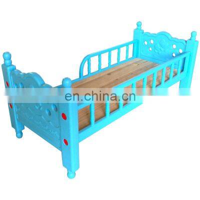 Kindergarten Funny Plastic Kids Cartoon Bed With Wooden Sleeping Board