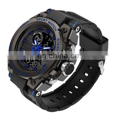 SANDA 739 High Quality Digital Quartz Watches For Men Rubber Strap Watch Fashion Led Men Watch