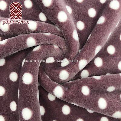 POLYRESERVE Double Side Dot Designed Cheap Anti-Pill Spandex For Stuffed Animal