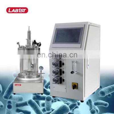 Factory Price Basic Benchtop Bench Top Fermentor Fermentation Fermenter Bacterial Laboratory Small Glass Bioreactor