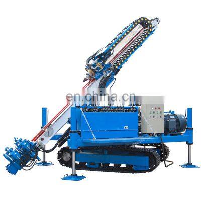 Full hydraulic crawler multi-function top drive double pipe rotojet anchor drill rig