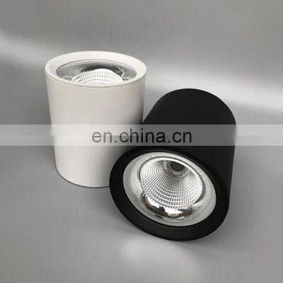 Outdoor Cylinder Black Aluminium Ceiling Surface Led Mounted Downlight Housing photo-5