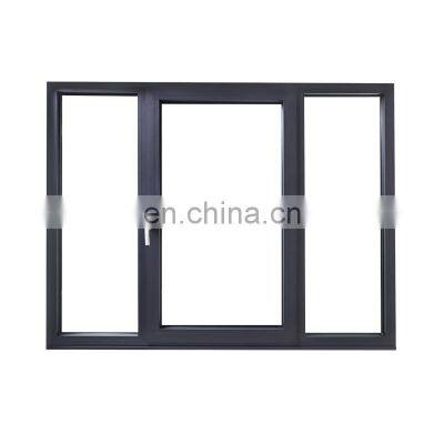 3 panel black aluminum casement and casement window handle