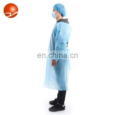 Long Sleeve Disposable Plastic CPE / PE Apron Waterproof Isolation CPE Gown photo-4