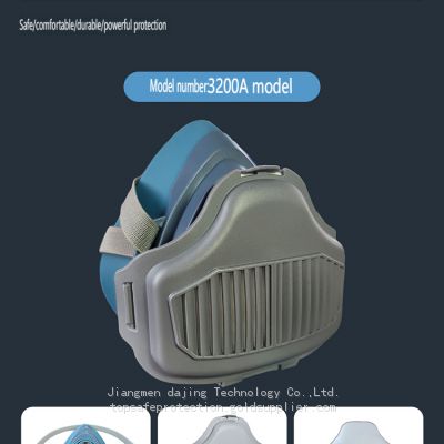 3200A Dustproof Reusable Respirator half face gas mask with Filters for Painting, Dust, Welding, Resin and Organic Vapor Gas