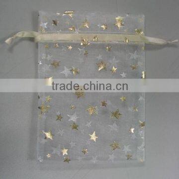 8*12cm Gold Organdy Drawstring Wedding/christmas/party Gift Bags China Manufacturer for Packing Candy Gift photo-3