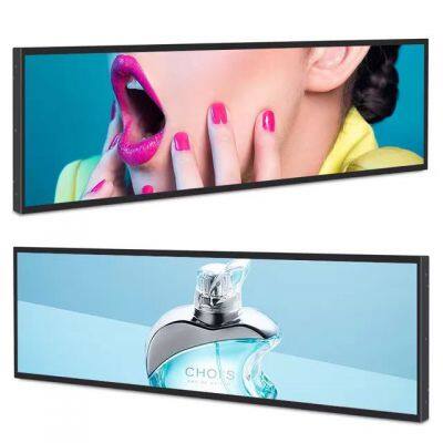 80-дюймовый длинный полоской LCD-кассовый сенсорный экран, HD LCD-рекламный экран, емкостный сенсорный экран