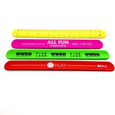 Customer Favorite User-friendly Custom LOGO Silicone Slap Wristband Children Toys Flexible Event Silicone Snap Bracelet photo-3