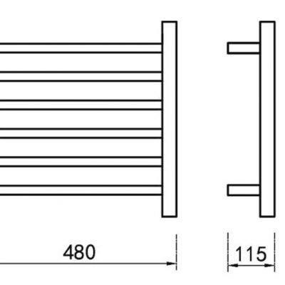 Manufacturer Electric Towel Shelf 304 Stainless Steel Towel Warmer Wall-mount Towel Heater FC4848-6 photo-2