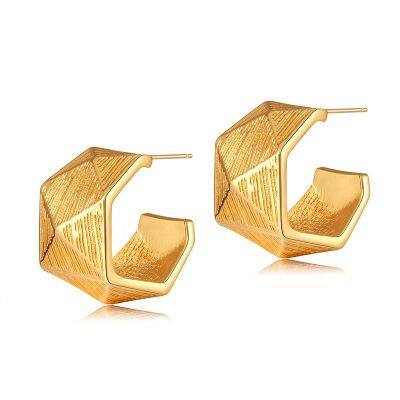 Hot Sale 2025 New Design Recyclable Brass Gold Plating Jewelry Accessories Women Earrings photo-2