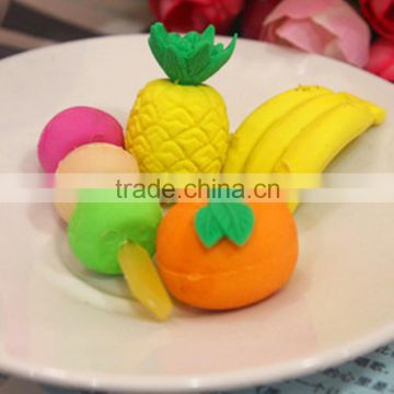 Cute school supplies pupils prizes eraser shape of fruits and vegetables nontoxic friendly enviornment safety to use for p[upils