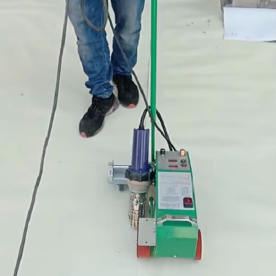 TOP2000D Hot Air Plastic Welding Machine 230V 0.5-12m/min for PVC TPO Waterproof Membrane With Imported Heat Gun & Laser Guide photo-5