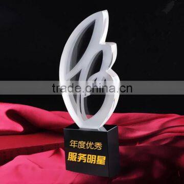 wholesale crystal glass angel trophy for gifts